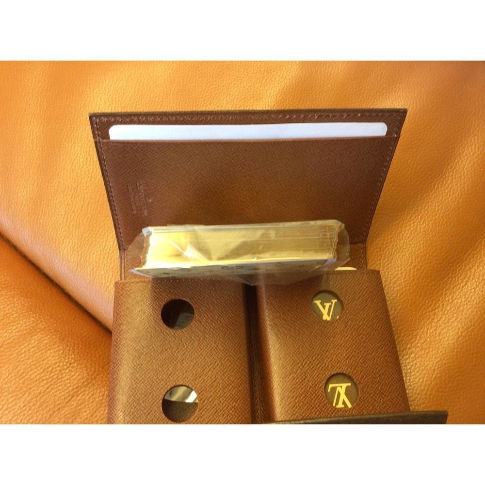 Louis Vuitton monogram case 2 pack card decks rare Vintage 1984 NEVER USED! - Picture 10 of 13